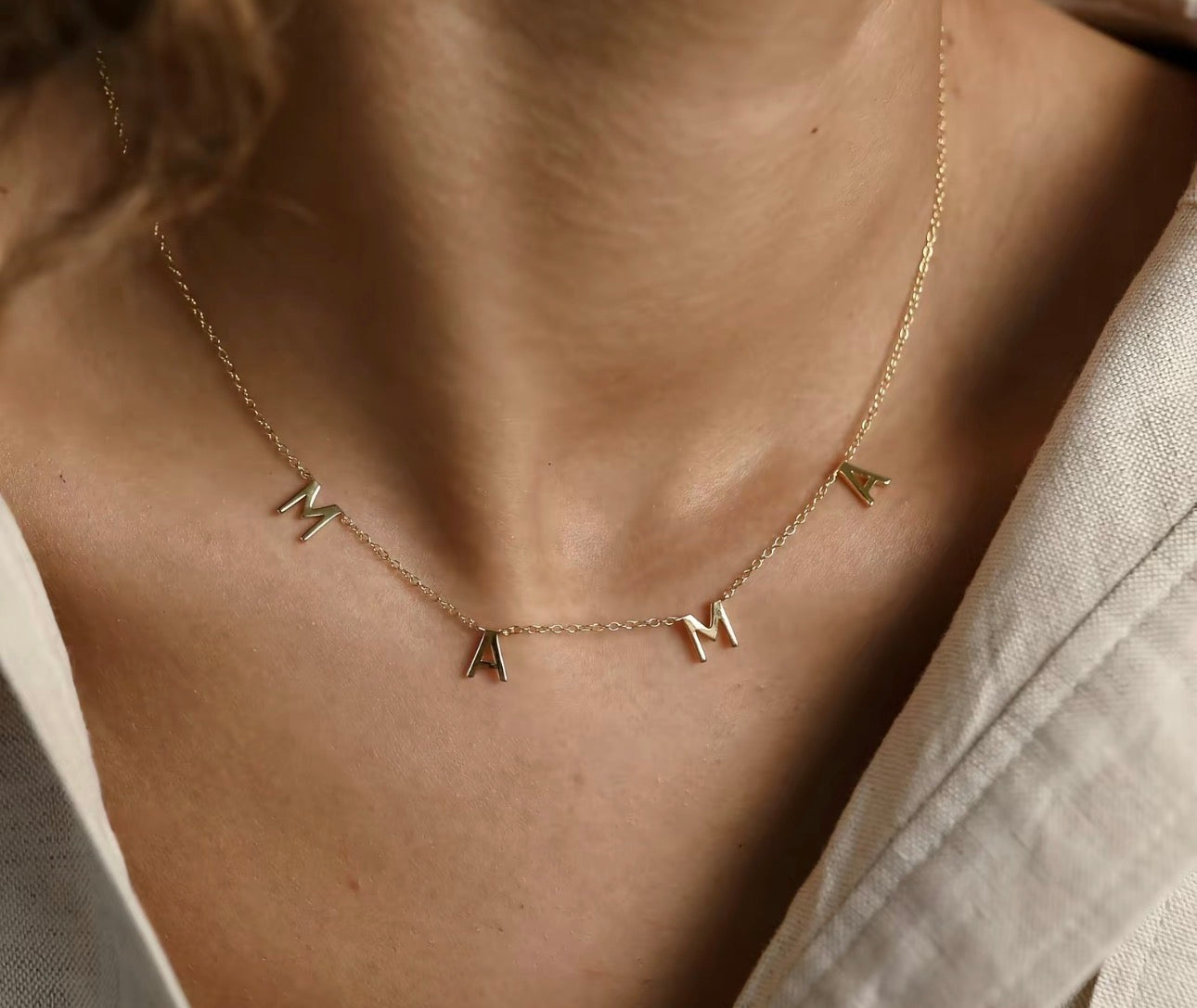 Personalized Initial Letter Necklace