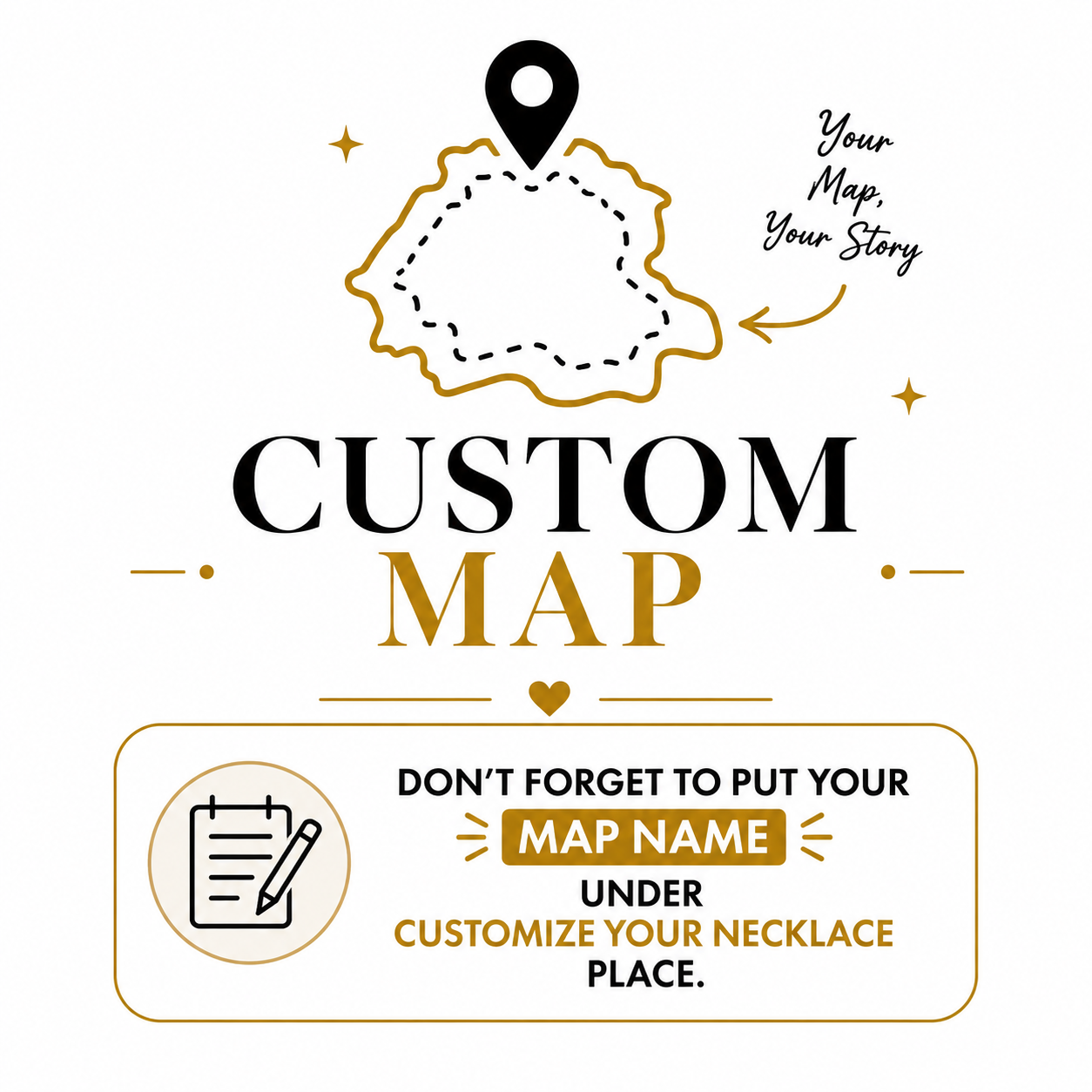 Custom Map Necklace