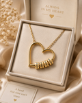 Always In My Heart Name Bead Necklaceits 18 k gold plated