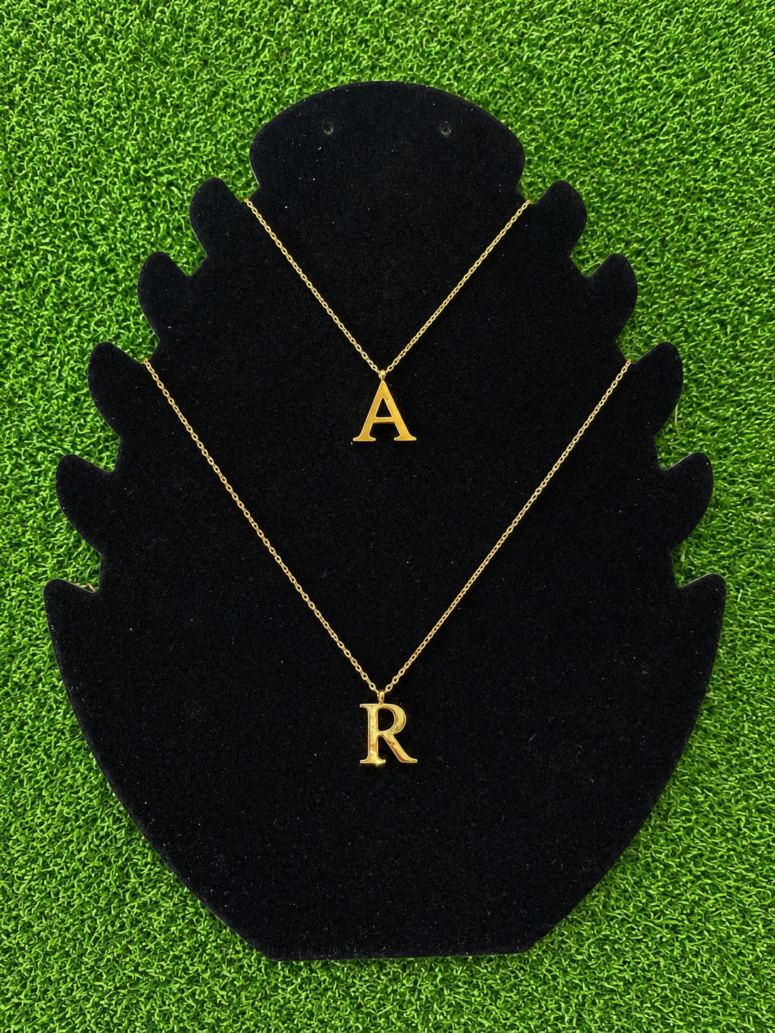21K Gold Plated Initial Necklace